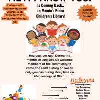 Volunteer and/or join us at Hey, I Know You Story Time!