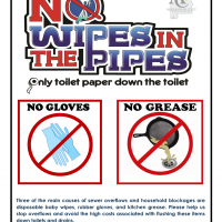 No Wipes in the Sewer Pipes
