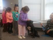 Children Petting Dog