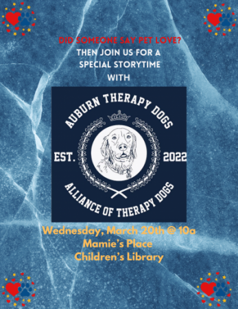 Storytime w/Auburn Therapy Dogs