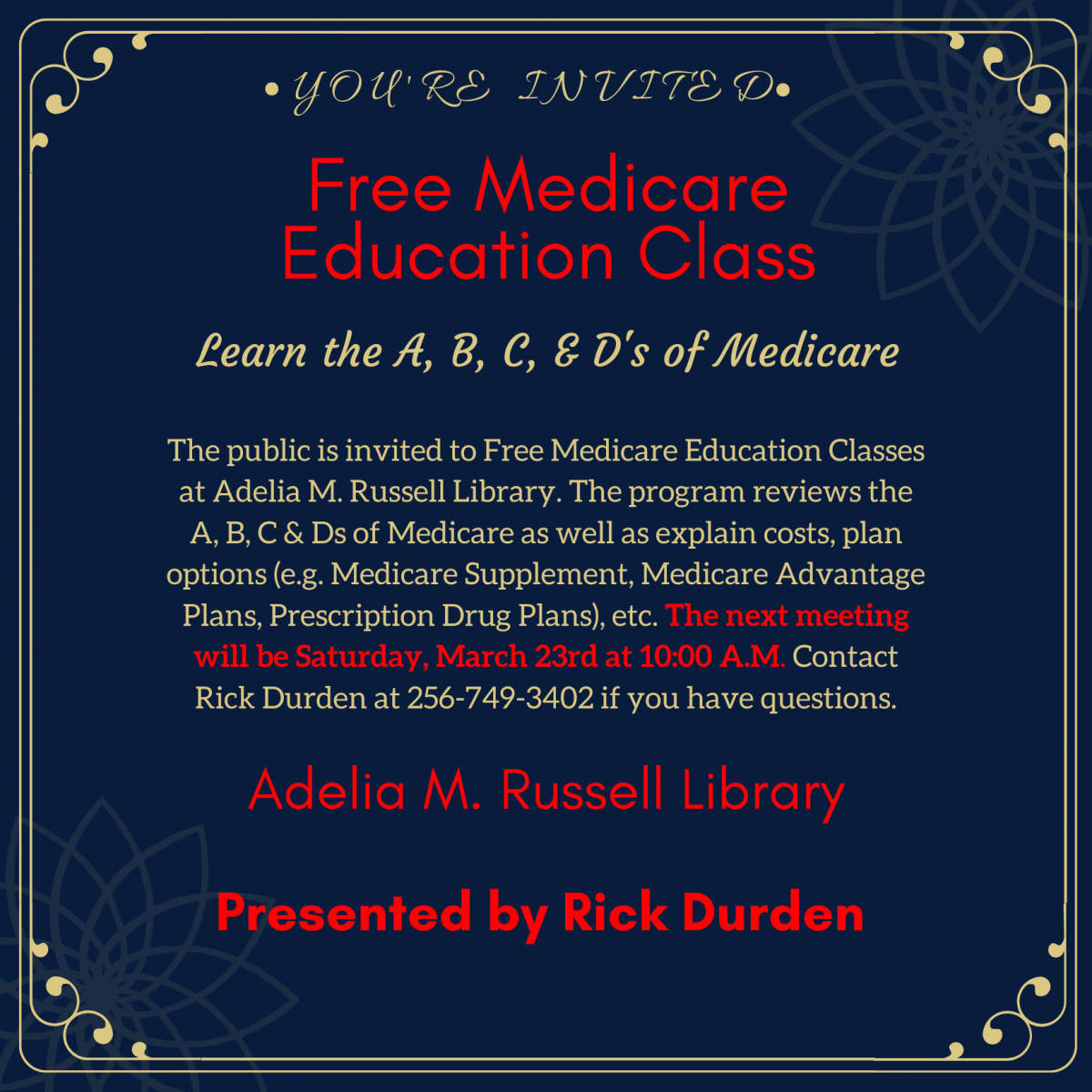 March Medicare Class