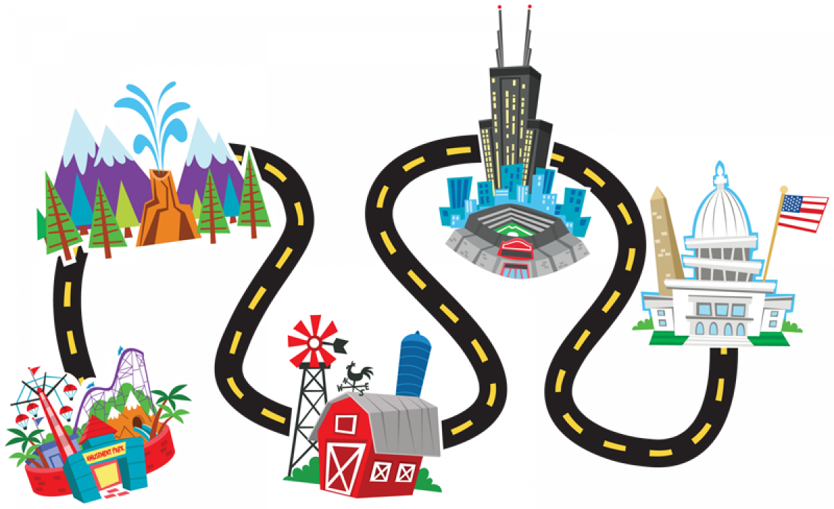 Travel Road Map Clipart